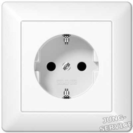 AS520 Штепсельная розетка SCHUKO 16A 250V ; слоновая кость