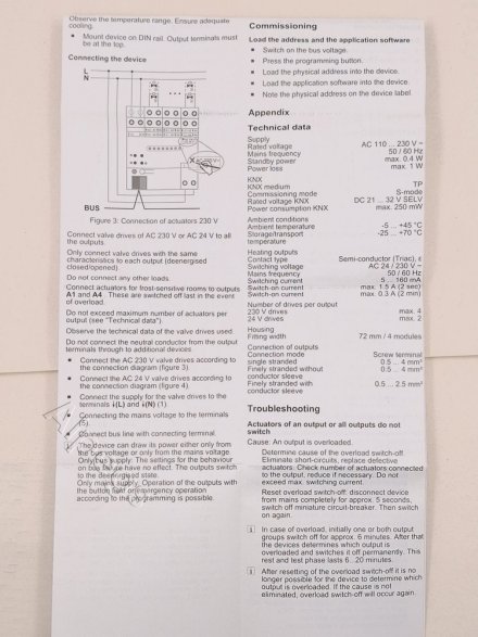 KNX регулятор отопления, 6 каналов с регулятором, 2336REGHZRHE
