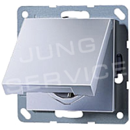 A520KLAL Штепсельная розетка SCHUKO 16A 250V  с откидной крышкой; алюминий