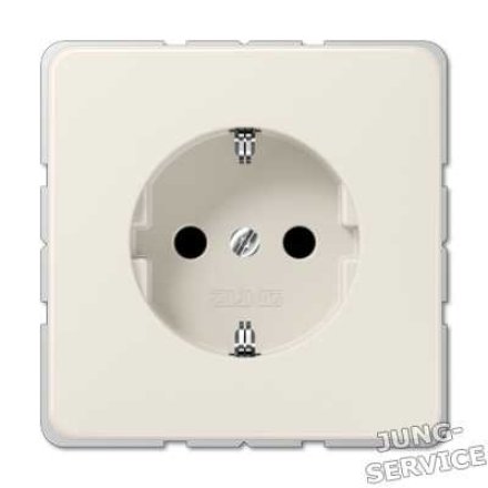 520ZKIBF Штепсельная розетка SCHUKO с защитой от детей 16A 250V ; слоновая кость