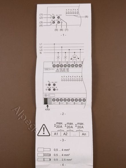 KNX актуатор коммутирующий, 24 группKNX актуатор жалюзи, 12 групп