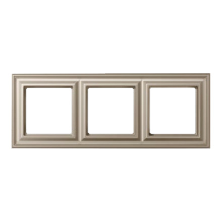 Рамка 3-поста; термопласт; шампань; Eco Deco, Jung EPD483CH