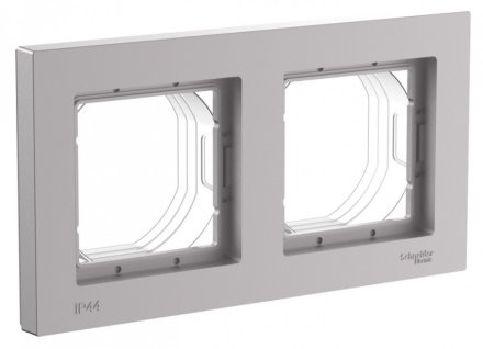 ATN440302 - AtlasDesign AQUA 2-постовая РАМКА IP44, АЛЮМИНИЙ