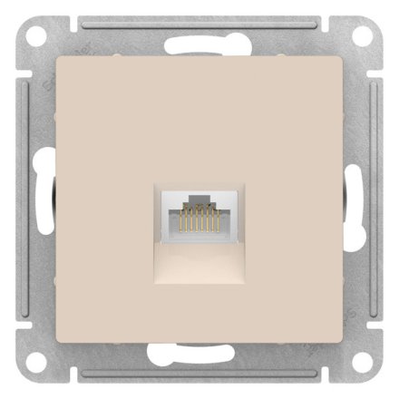 ATN000283 - AtlasDesign РОЗЕТКА компьютерная RJ45, механизм, БЕЖЕВЫЙ