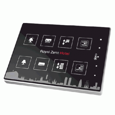 Выключатель сенсорный KNX Touch-MyDesign Plus, 8-кнопочный, 5 дополнительных сенсорных зон, произвольная графика
