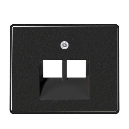 SL569-2UASW Крышка для сдвоенной телефонной и компьютерной розетоки UAE; черная
