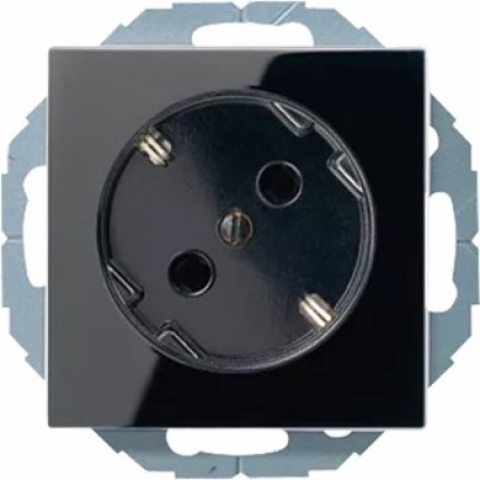 A520-45NSW Штепсельная розетка SCHUKO 16A, 250V  с поворотом на 45°; чёрный