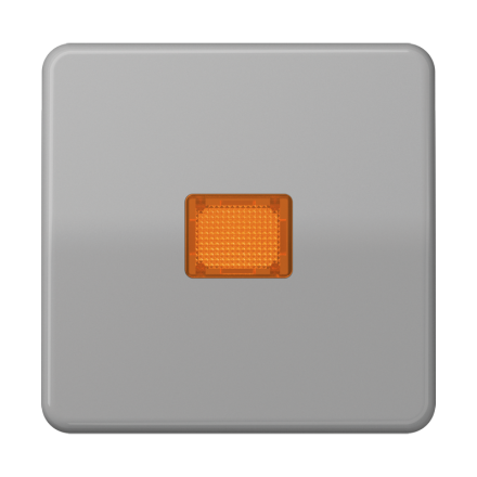 CD590KOGR Клавиша с оранжевым окошком для выключателя с подсветкой; серая