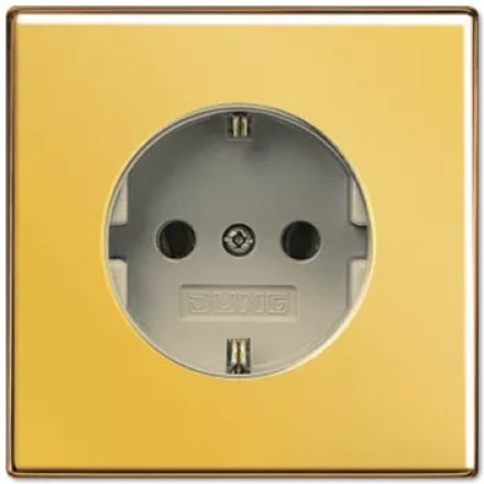 LS521KIGGO Штепсельная розетка SCHUKO 16A, 250V  с защитой от детей; золото
