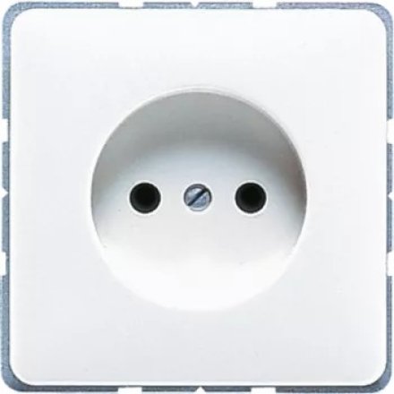 CD511WW Розетка 10A 250V / 16A 250V   2-х полюсная, без заземления; белая