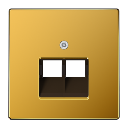 LS969-2UAGGO Крышка для двойной телефонной и компьютерной розетки UAE; золото
