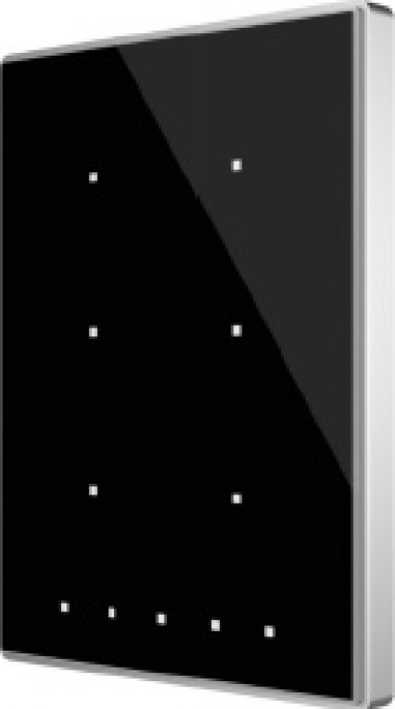 Выключатель сенсорный KNX Touch-MyDesign Plus, 6-кнопочный, 5 дополнительных сенсорных зон, цвет черный