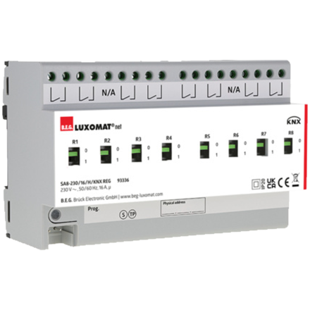 SA8-230 / 16 / H / KNX REG, релейный модуль 8-канальный, 16А на канал, B.E.G.