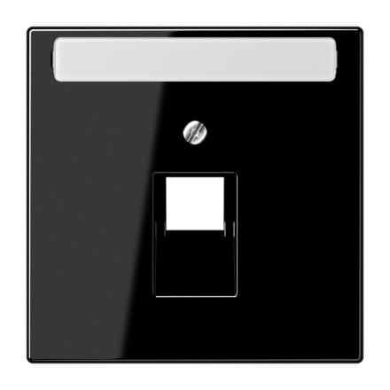 LS969-1NAUASW Крышка для одинарной телефонной и компьютерной розетки UAE с полем для надписи; чёрная