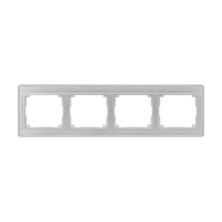 SL5840SI Рамка для горизонтальной установки 4-кратная; серебро