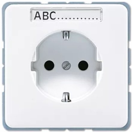 CD520NAWW Штепсельная розетка SCHUKO 16A 250V  с полем для надписи; белая
