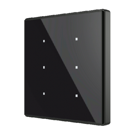 Выключатель сенсорный KNX Square TMD, 6-кнопочный, цвет черный