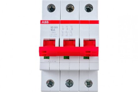 ABB SD203 Рубильник 3P 16A рычаг красный