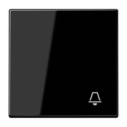 LS990KSW Клавиша для  выключателя с символом звонок; черная