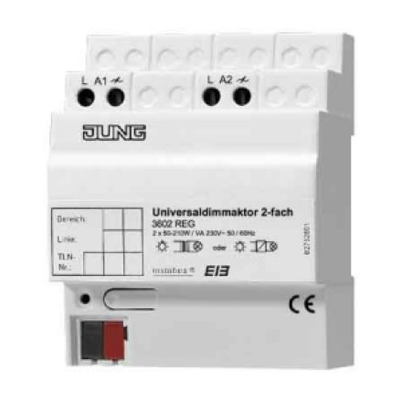 3602REG KNX/EIB-диммер освещения универсальный, 2-канальный