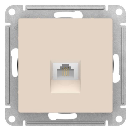 ATN000281 - AtlasDesign РОЗЕТКА телефонная RJ11, механизм, БЕЖЕВЫЙ