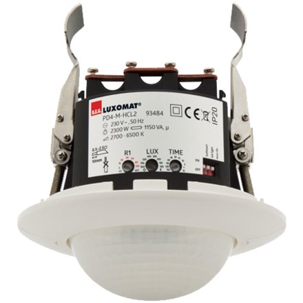 PD4-M-HCL2-FC /white - Датчик присутствия HCL (Human Centric Lighting) потолочный 360° для управления светильниками DALI (multicast) со встроенным Application-Controller, для трех групп освещения с доп. каналом (HVAC)