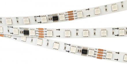 Лента SPI-5000-5060-60 24V Cx6 RGB-Auto (10mm, 13.2W/m, IP20)