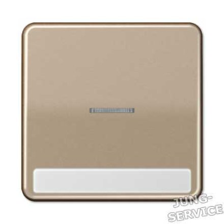 CD590NAKO5GB Клавиша с окошком для выключателя с подсветкой и полем для надписи; золотая бронза