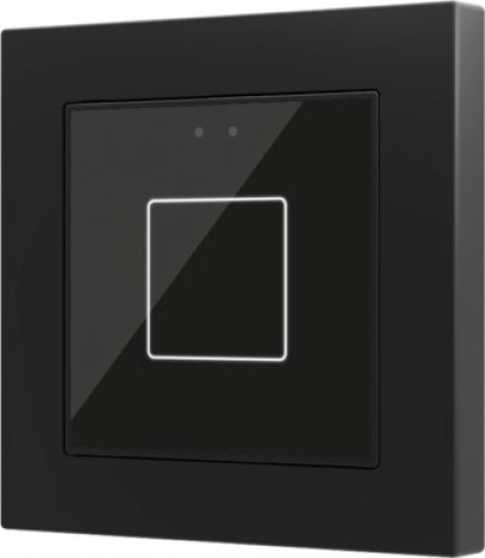 Выключатель сенсорный KNX Flat 55 X1, 1-кнопочный, цвет черный