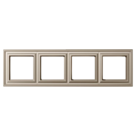 Рамка 4-поста; термопласт; шампань; Eco Deco, Jung EPD484CH