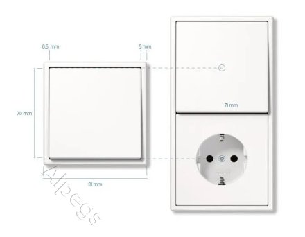 LS404TSAWW Набор клавиш для сенсорного модуля KNX, 4-ной, белый