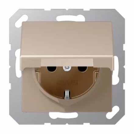 SCHUKO-розетка, защита от детей, винтовой зажим, крышка, A1521BFKIKLCH