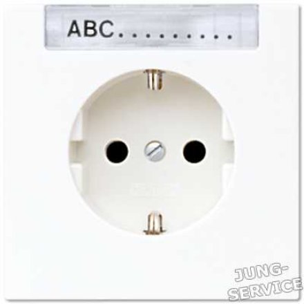 LS520INAGN Штепсельная розетка SCHUKO 16A, 250V  с защитой от детей и полем для надписи; зелёная