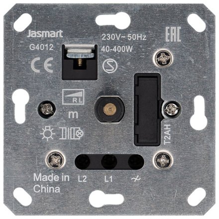 LED Диммер с накладкой 30-400W, 1gang 2way, цвет Тауп, G4012T, JASMART