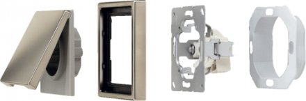 LS520KLSW Штепсельная розетка SCHUKO 16A, 250V  с откидной крышкой; черная