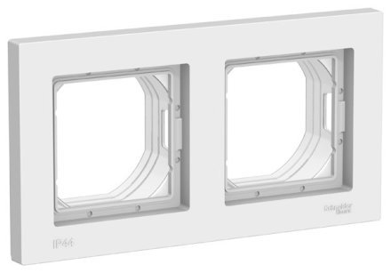 ATN440102 - AtlasDesign AQUA на 2 поста РАМКА IP44, БЕЛЫЙ