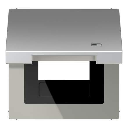 Рамка с подпружиненной крышкой для USB-механизмов, с центральной платой