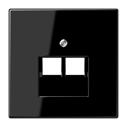LS969-2UASW Крышка для двойной телефонной и компьютерной розетки UAE; черная