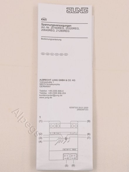 KNX блок питания, 640mA, 20640REG