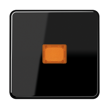 CD590KOSW Клавиша с оранжевым окошком для выключателя с подсветкой; черная