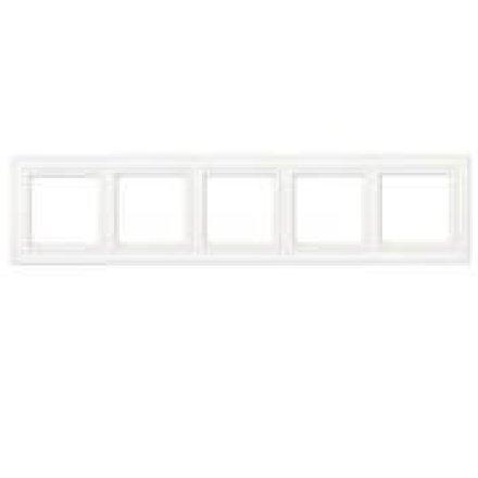 Рамка 5-постов; термопласт; белый матовый; Eco Deco, Jung EPD485WWM