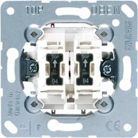 505KOU5RG Выключатель 10AX 250V  контрольный сдвоенный с двумя лампочками
