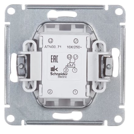 ATN000371 - AtlasDesign Перекрестный ПЕРЕКЛЮЧАТЕЛЬ, схема 7, 10АХ, механизм, АЛЮМИНИЙ