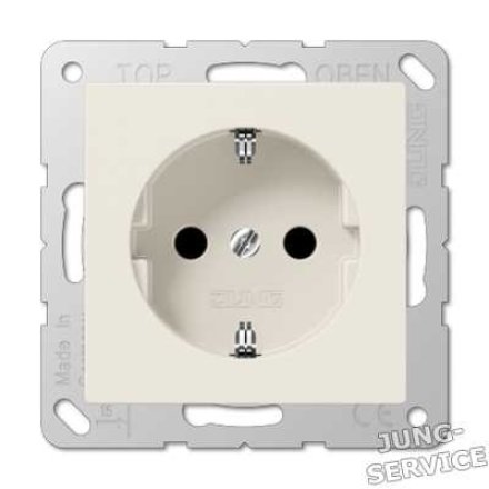 A520KI Штепсельная розетка SCHUKO 16A 250V  с защитой от детей; слоновая кость