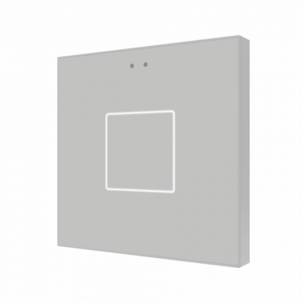 Выключатель сенсорный KNX Flat F1, 1-кнопочный, цвет серебро