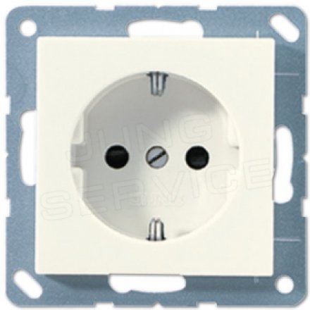 ABA520KI Штепсельная розетка SCHUKO 16A 250V  с защитой от детей; слоновая кость