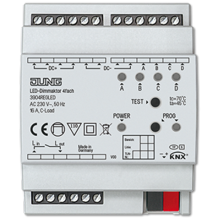 LED диммирующий актуатор 4 канала, 3904REGLED