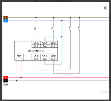 BIA-4-KNX REG, Компактный бинарный вход для системы KNX, 4 канала для управления светильниками, жалюзи и т. д., B.E.G.