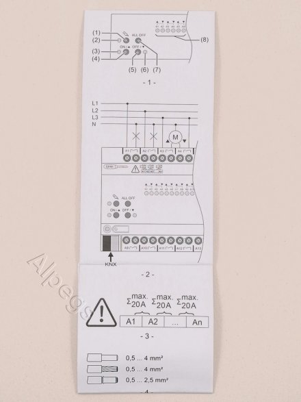 KNX актуатор коммутирующий, 16 группKNX актуатор жалюзи, 8 групп