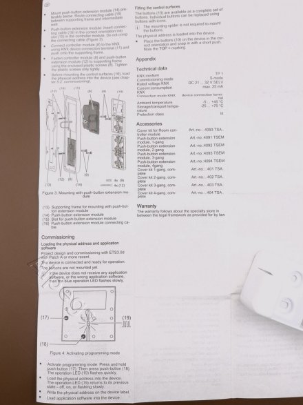 KNX комнатный контроллер-дисплей, компактный, 4093KRMTSD